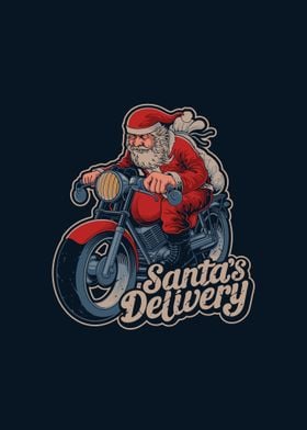 Santa ride motorcycle