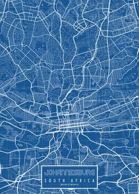 Johannesburg Map Blueprint