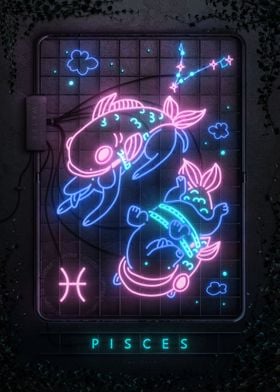 Neon Sign Pisces