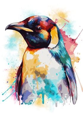 Abstract Penguin Painting