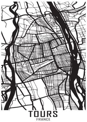 Tours France City Map