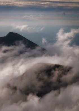 Mountains with clouds