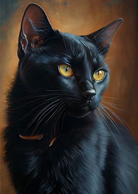 Bombay cat Oil paint