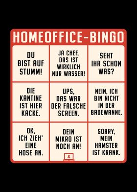 Homeoffice Bingo Buero