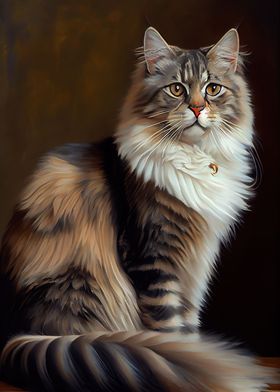 American Bobtail Oil Paint