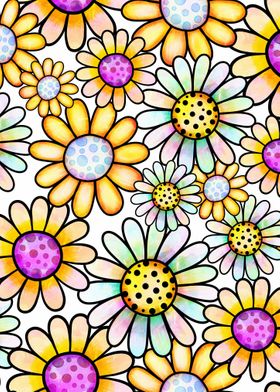 Doodle Floral Pattern 06