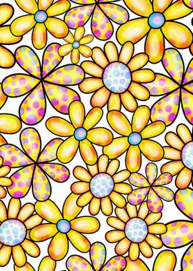 Doodle Floral Pattern 02