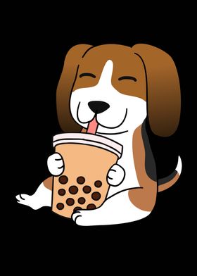 Basset Hound Bubble Tea 