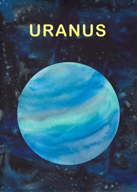 Uranus Watercolor