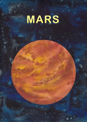 Mars Watercolor