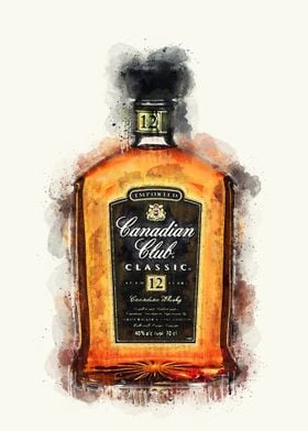 Vintage Whiskey Painting