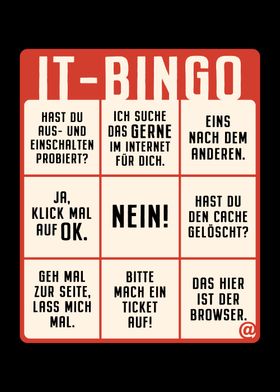 IT Support Bingo Helpdesk