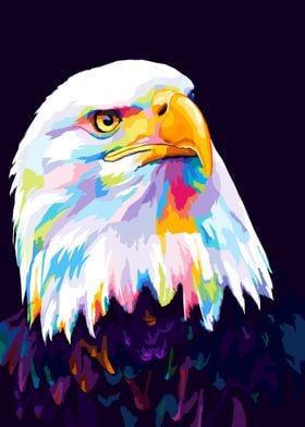 Eagle Colorful Pop art