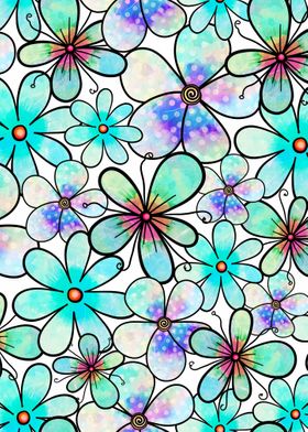 Doodle Floral Pattern 04