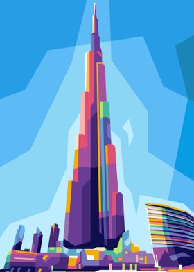 Burj Khalifa Wpap Popart' Poster by Rizky Dwi | Displate