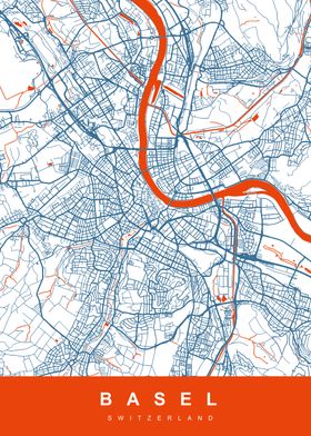 Map BASEL SWITZERLAND