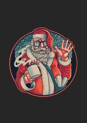 Coffee time santa