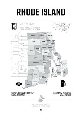 Rhode island state map