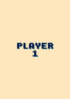 Player 1 pixel font