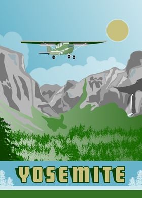 Yosemite Retro Poster