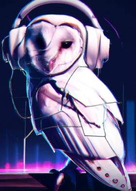 Synthwave Owl