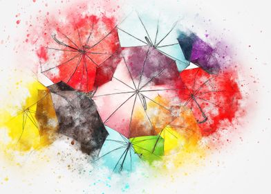 umbrella watercolor