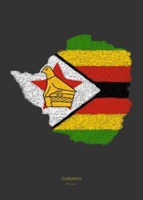 Zimbabwe FlagMap World Cup