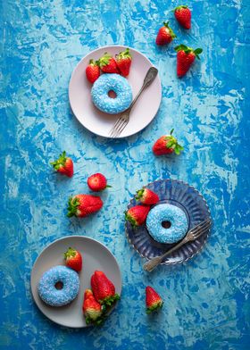 Blue donuts