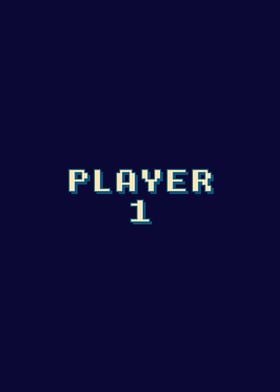 Player 1 pixel font