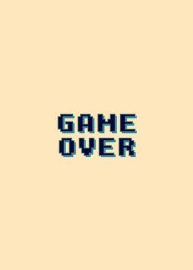 Game Over retro pixel font