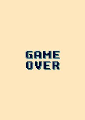 Game Over retro pixel font