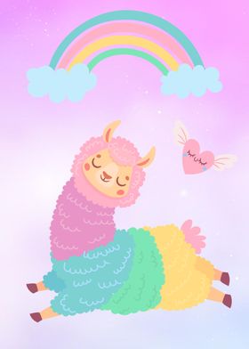 Cute art llama 