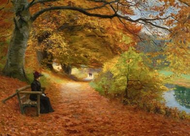 Wooded Path in Autumn