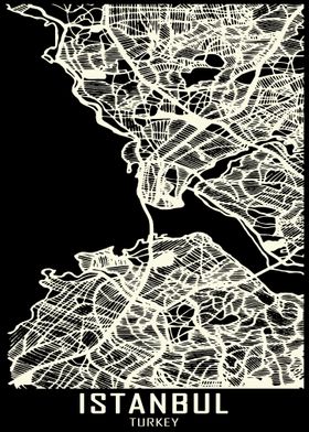 Istanbul Turkey City Map