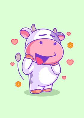 cow is feeling in love