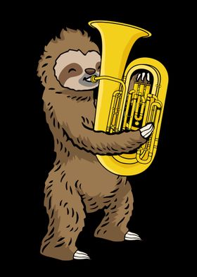 Sloth Music Tuba Player