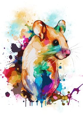 Watercolor Mouse Painting