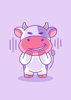 Cute cow has a bad plan