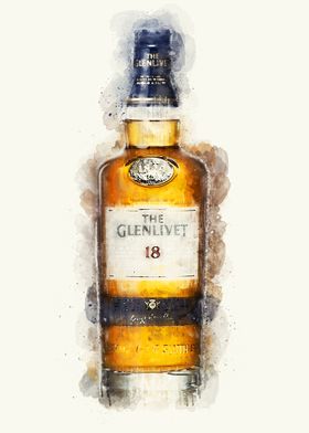 Vintage Whiskey Watercolor