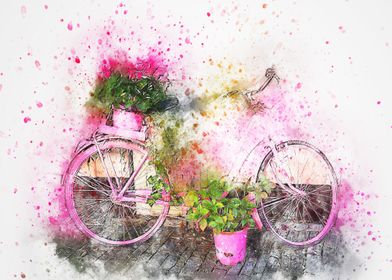 bicycle watercolor