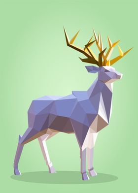 deer polygonal art