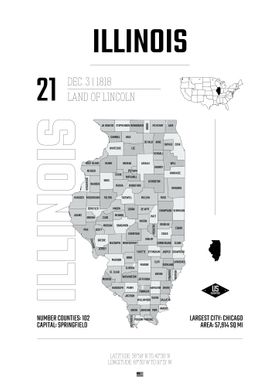 Illinois state map