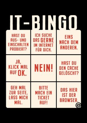 IT Support Bingo Helpdesk