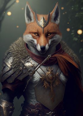 Vintage Fantasy Fox Knight