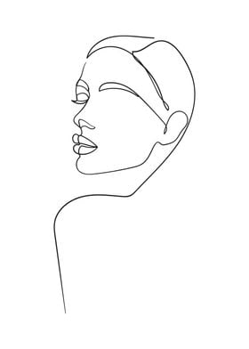 Erotic woman minimal lines