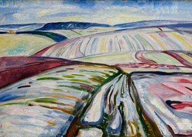 Field in Snow 1907 Munch