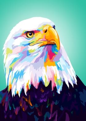 Eagle Colorful pop art