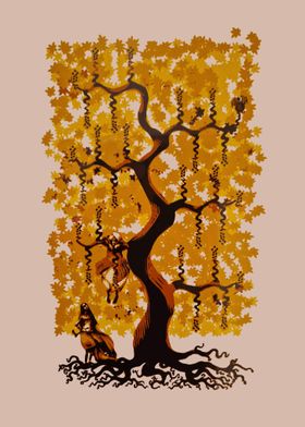 Minimalist golden tree