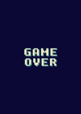 Game Over retro pixel font