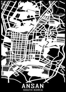 Ansan South Korea City Map